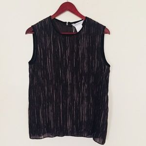 MaxMara Plissé Sleeveless Blouse